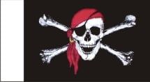 Jolly Roger Red Scarf Cotton Flag