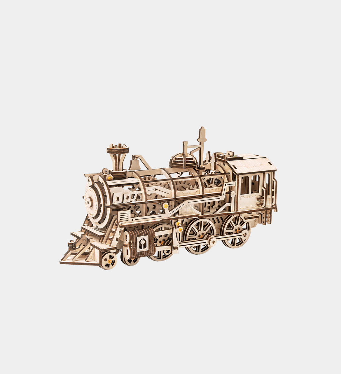ROKR Wind-Up Locomotive Wooden Model Kit