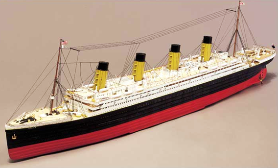 Mantua Models 1/200 Scale RMS Titanic Model Kit - Titanic Complete Kit with Motor (Parts 1 to 5)