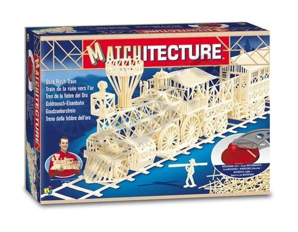 Matchitecture  Matchstick Gold Rush Train Model