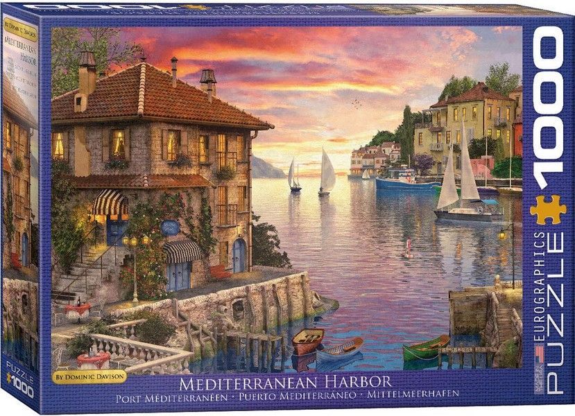 Eurographics Dominic Davison Mediterranean Harbour 1000 Piece Jigsaw