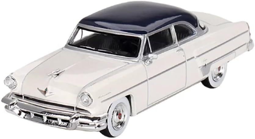 Mini GT 1/64 Scale Lincoln Capri 1954 Arctic White/Atlantic Blue (LHD) Die Cast Model