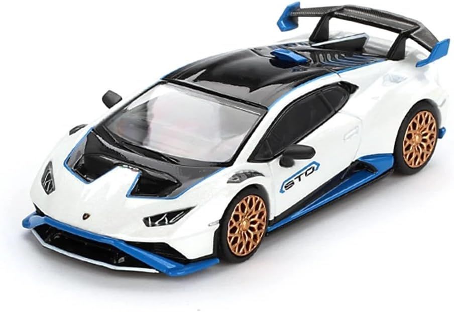 Mini GT 1/64 Scale Lamborghini Huracán STO Bianco Asopo (RHD) Die Cast Model