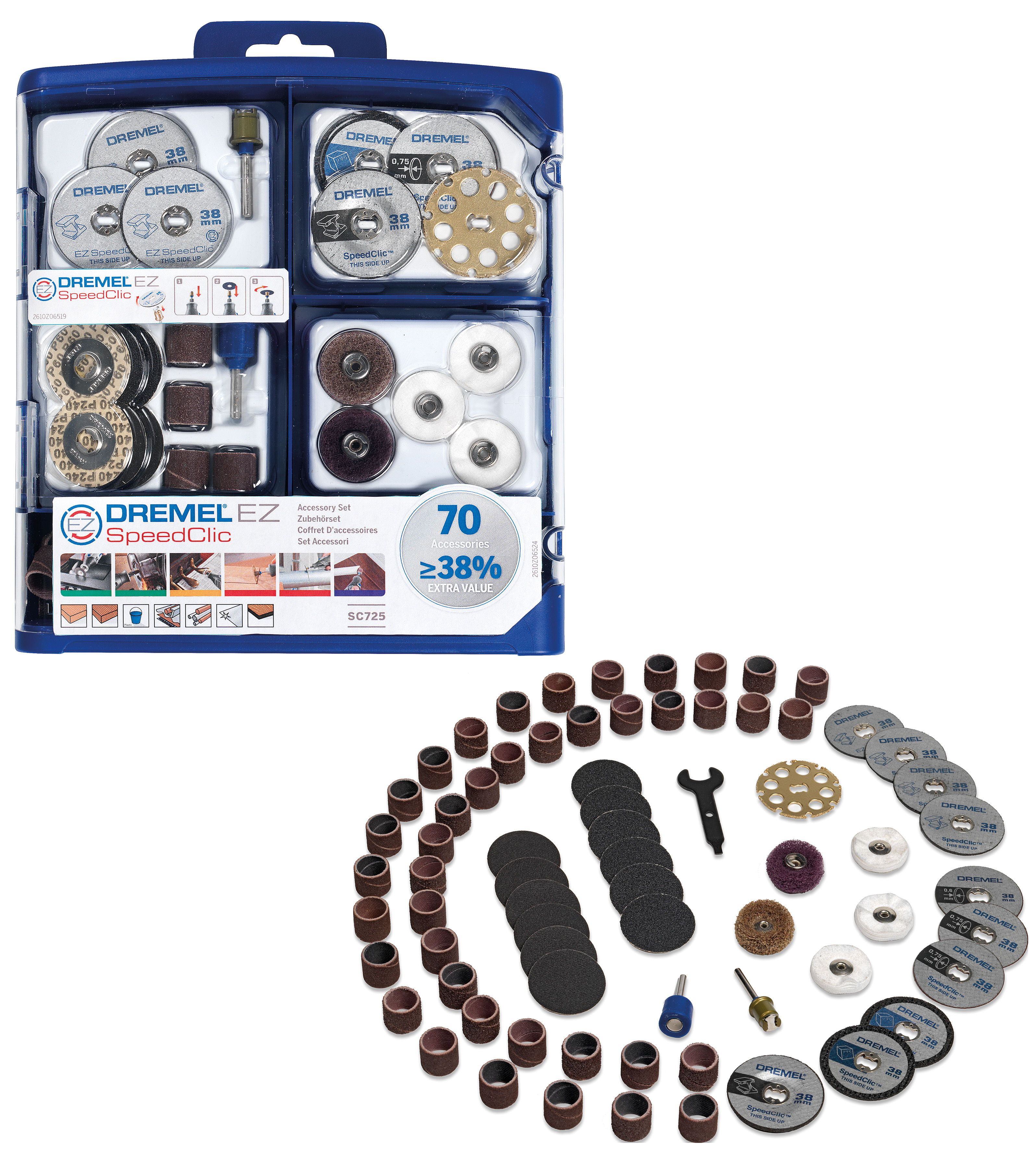 Dremel EZ SpeedClic 70 Piece Accessory Set
