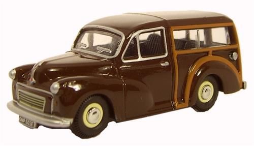 Oxford Diecast 1/76 Scale Morris Minor Traveller 1967 Maroon Die Cast Model