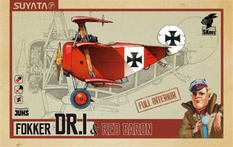 Fokker Dr I & Red Baron Plastic Model Kit