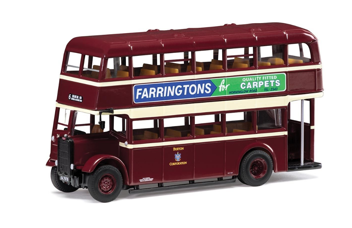 Corgi 1/76 Scale Guy Utility Bus -Burton Corporation- 6 Calais Rd via Station & Belvedere Road Die Cast Model