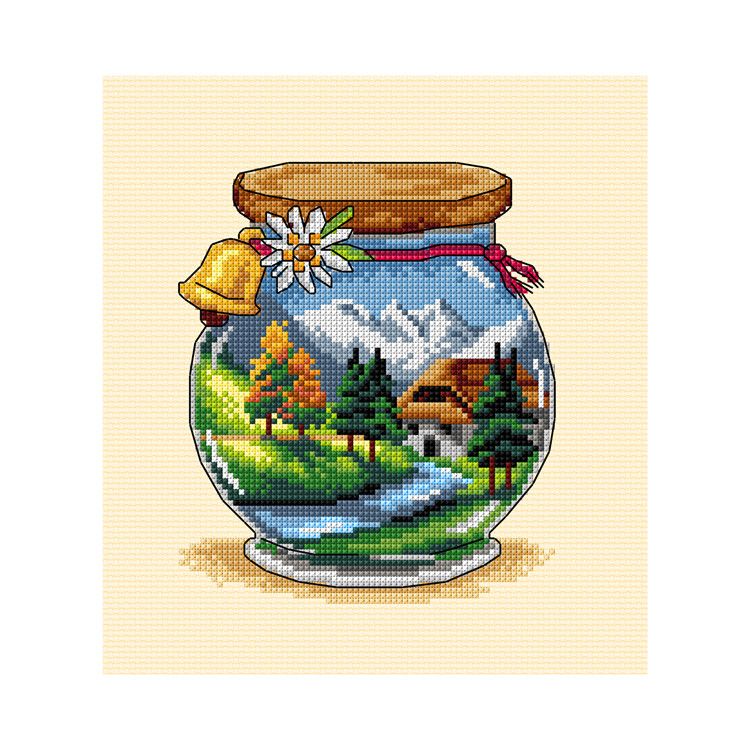 Orchidea Mountains Vacation Memories Counted Cross Stitch Kit