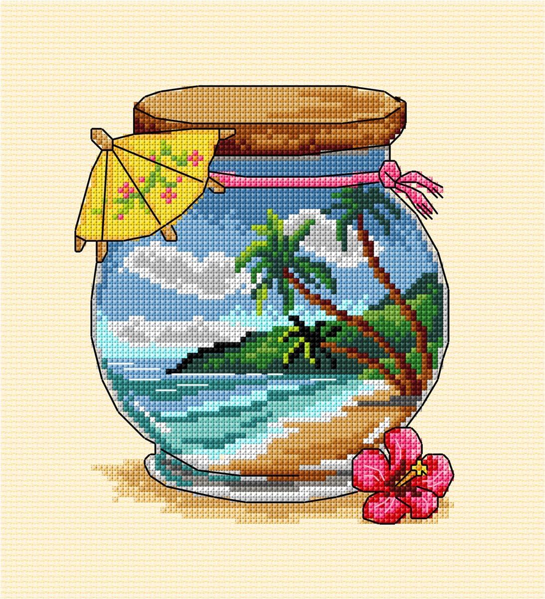 Orchidea Sea and Beach Vacation Memories Counted Cross Stitch Kit