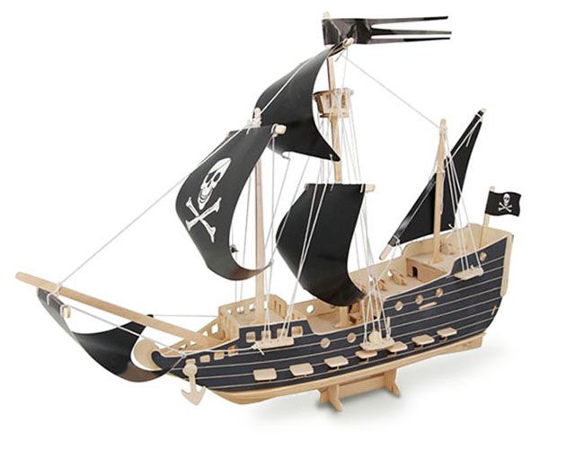Quay Pirate Ship Wooden Model Kit