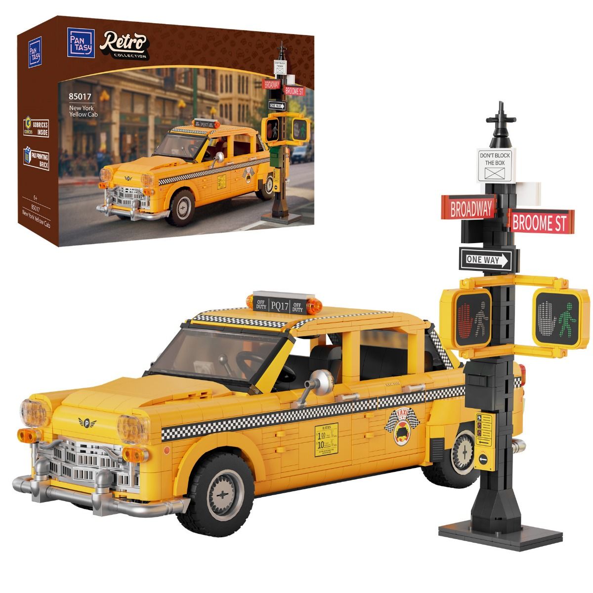 Pantasy New York Yellow Taxi Cab Model Kit