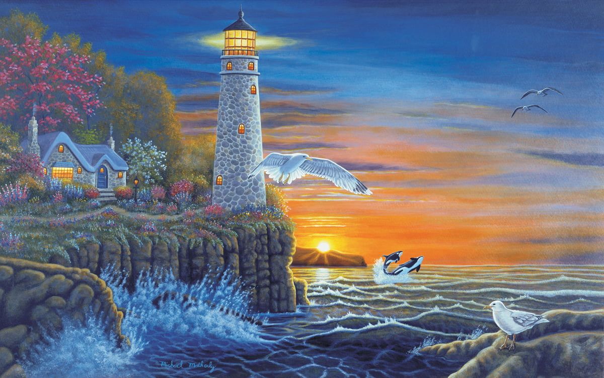 Painting By Numbers Waterside Lighthouse