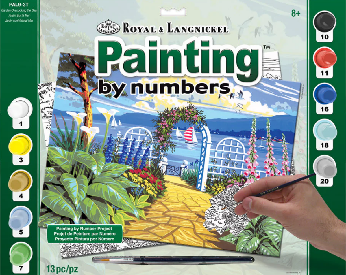 Painting By Numbers Garden Overlooking The Sea