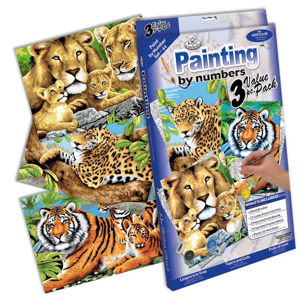 Painting By Numbers Jungle Cats Set