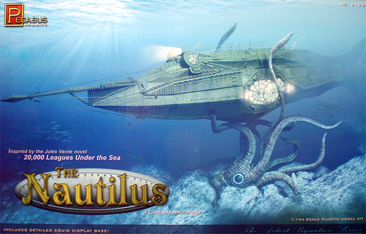 Pegasus 1/144 Scale Jules Verne Nautilus 20,000 Leagues Under The Sea Model Kit