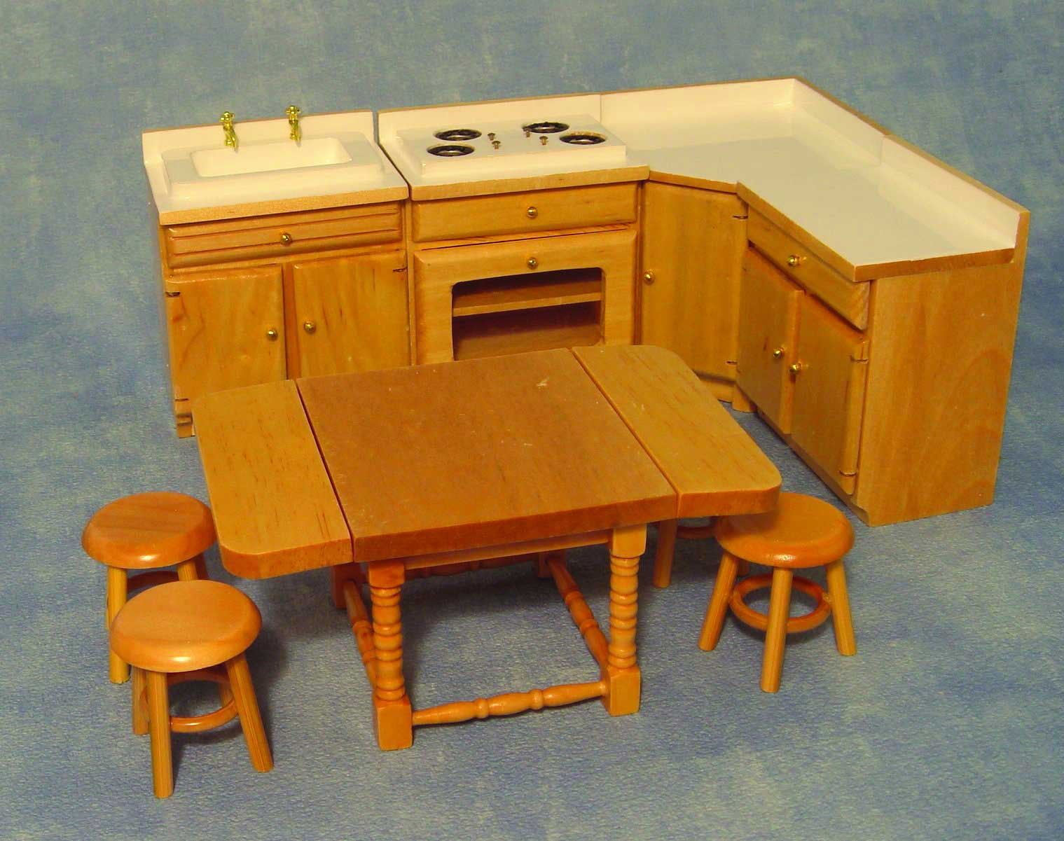 Pine Kitchen Set for 12th Scale Dolls House