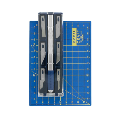 Modelcraft 8 Piece Knife Set and A6 Cutting Mat