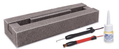 Peco Servicing Kit (1 Cradle 1 Power-Lube 1 Wheel Brush & Scraper) for N OO/HO & OO-9 Gauge