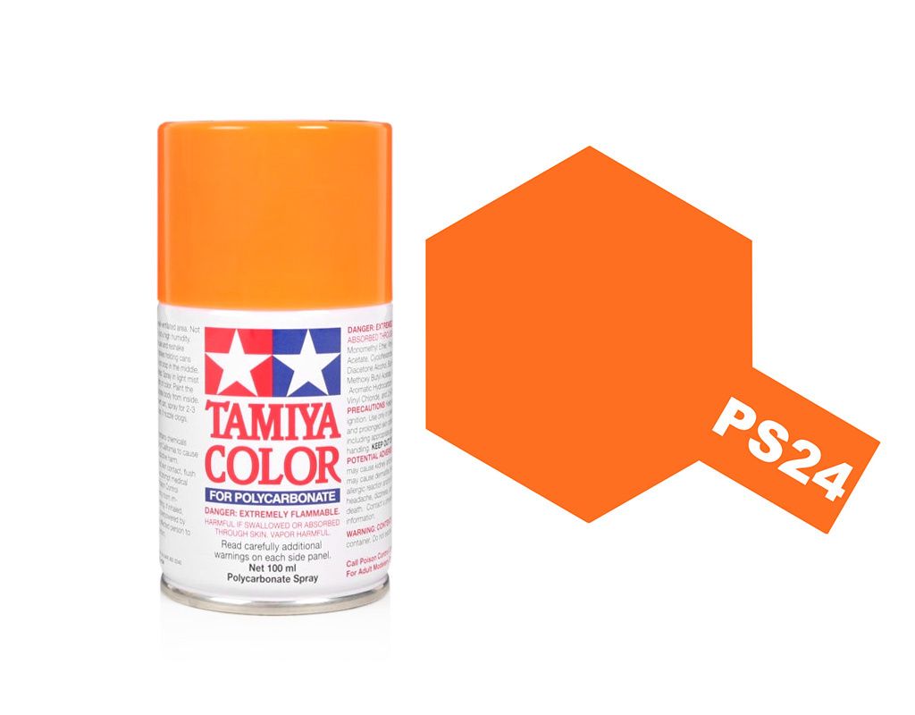 Tamiya Polycarbonate Spray Paint (100ml) - Fluorescent Orange