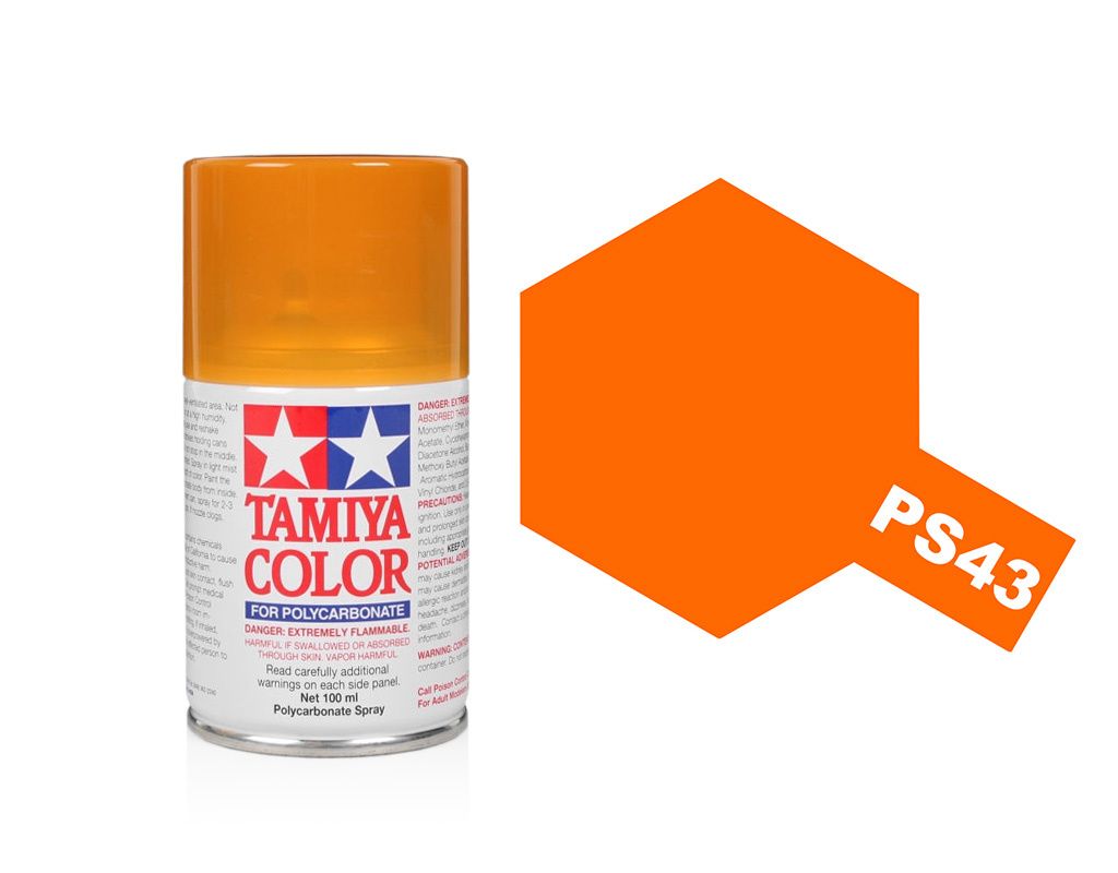 Tamiya Polycarbonate Spray Paint (100ml) - Translucent Orange