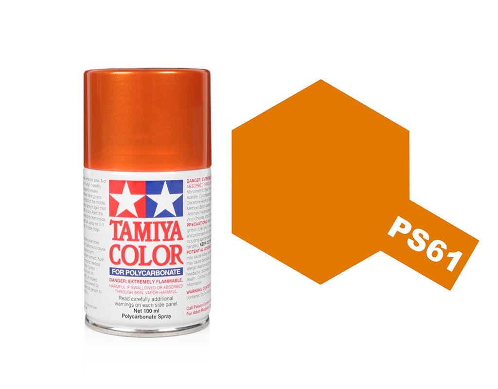 Tamiya Polycarbonate Spray Paint (100ml) - Metallic Orange
