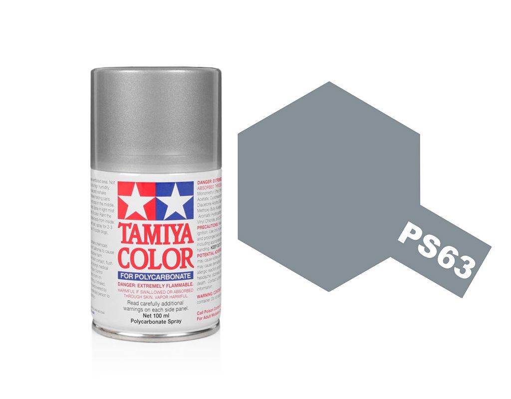 Tamiya Polycarbonate Spray Paint (100ml) - Bright Gun Metal