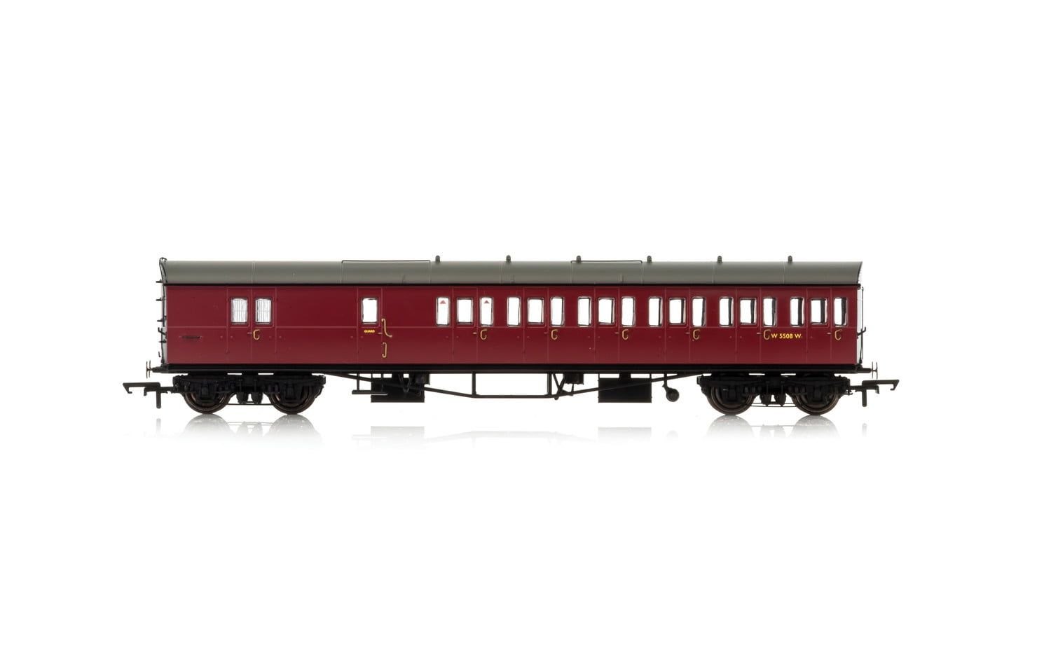 Hornby BR, Collett 57' Bow Ended D98 Six Compartment Brake Third (Right Hand), W5508W - Era 4 OO Gauge