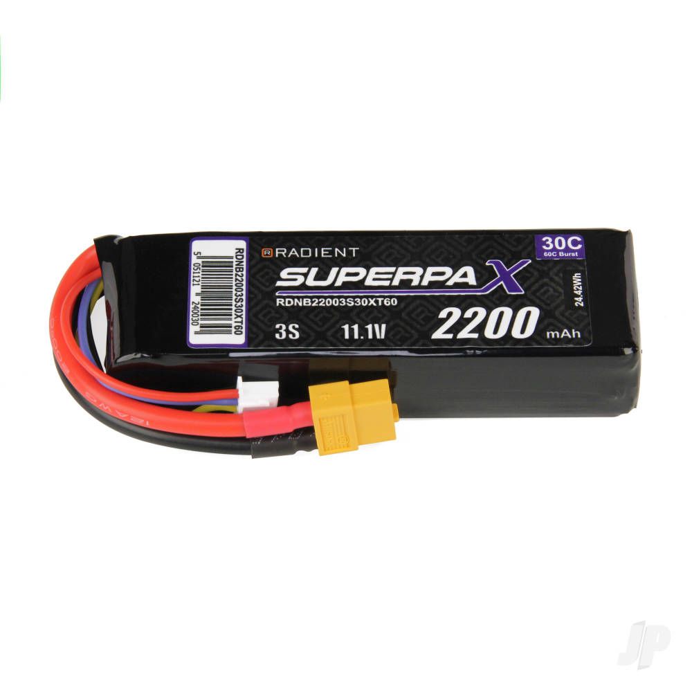 Radient LiPo 3S 2200mAh 11.1V 30C XT60 Battery
