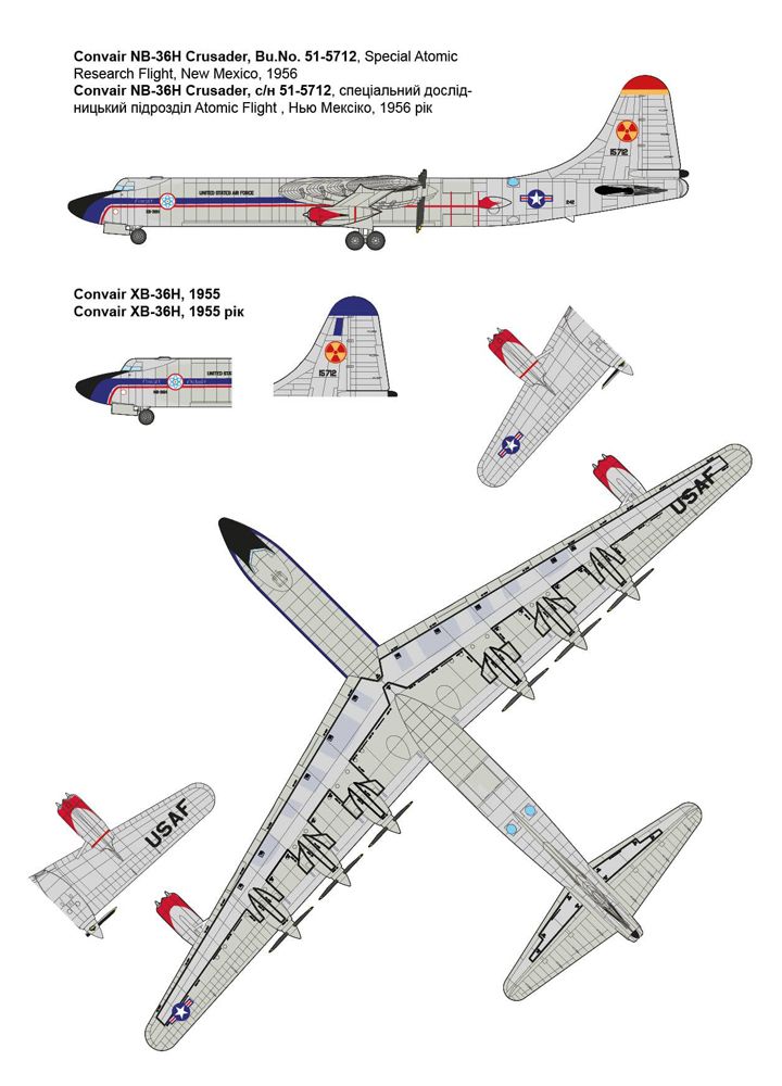 Convair XC-99 US Air Force - Roden Flugzeug Bausatz 1:144 - 351 #E - Foto 2
