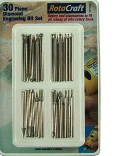 Rotacraft 30 piece Diamond Engraving Bit Set
