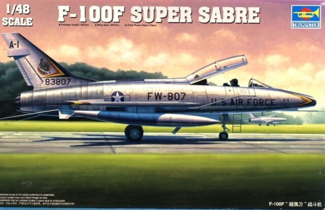 Trumpeter 1/48 F-100F Super Sabre Plastic Model Kit