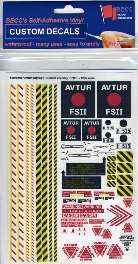 Standard Aircraft Signage