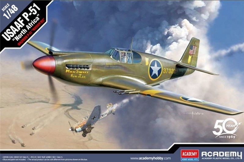 Academy 1/48 Scale USAAF P-51 "North Africa" / Mustang Mk IA Model Kit