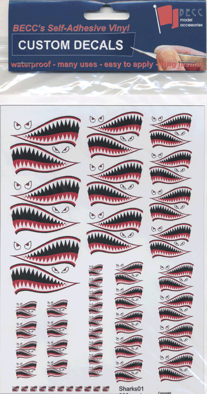 Becc Shark Teeth Custom Decals