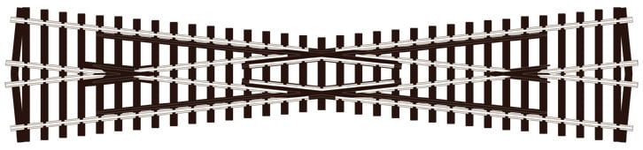 Peco Long crossing (12 degree angle) OO Gauge