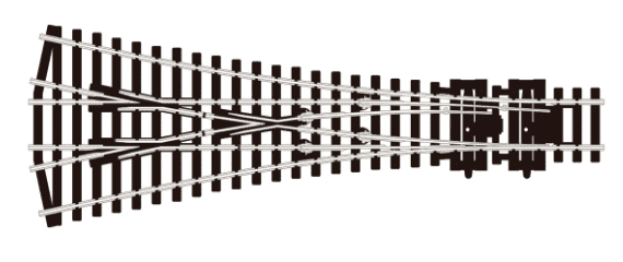 Peco SL-E99 3 Way Turnout, Medium Radius OO Gauge