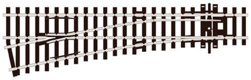 Peco SL-E92 Turnout, Small Radius, Left Hand OO Gauge
