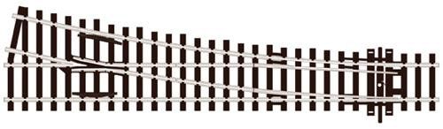 Peco SL-E95 Turnout, Medium Radius, Right Hand OO Gauge