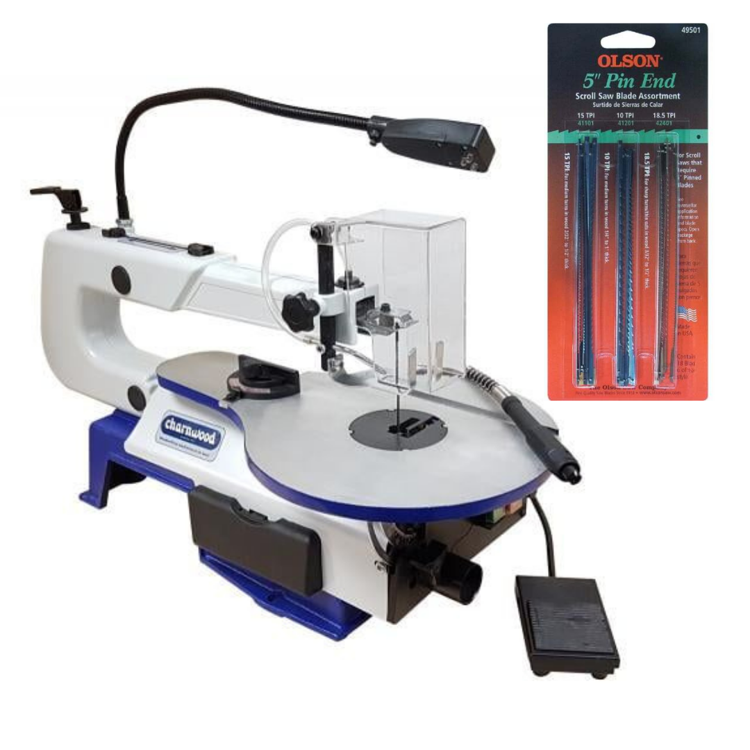 Charnwood 16" Scroll Saw with Olson Blades Deal
