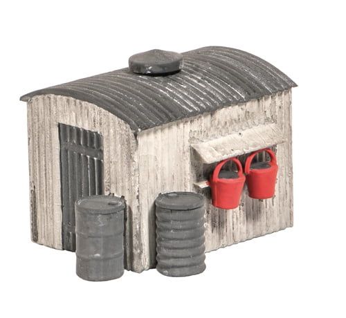 Peco Lamp Huts With Oil Drums (2) OO Gauge