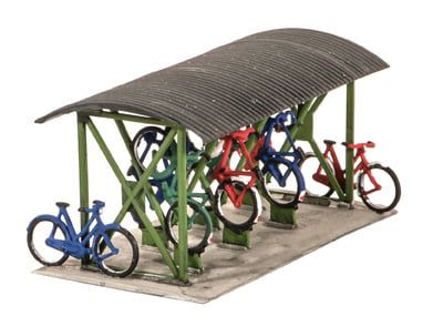 Peco Bicycle shed & Bicycles OO Gauge