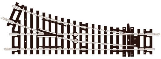 Peco No.2 Radius R/H Turnout Insulfrog OO Gauge