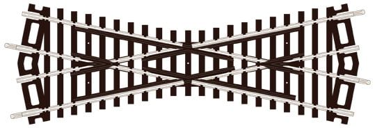 Peco Medium Crossing Insulfrog OO Gauge