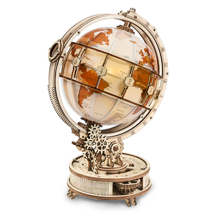 ROKR Luminous Globe 3D Wooden Model Kit