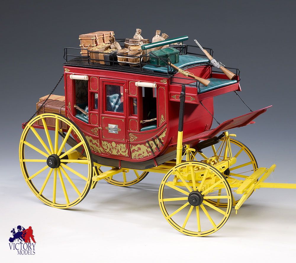 Amati Old West Stage Coach 10th Scale High Quality Wood and Metal Model Kit