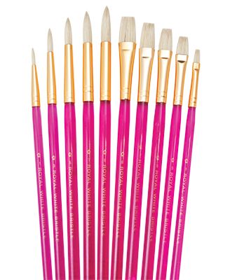 White Bristle Super Value Brush Pack