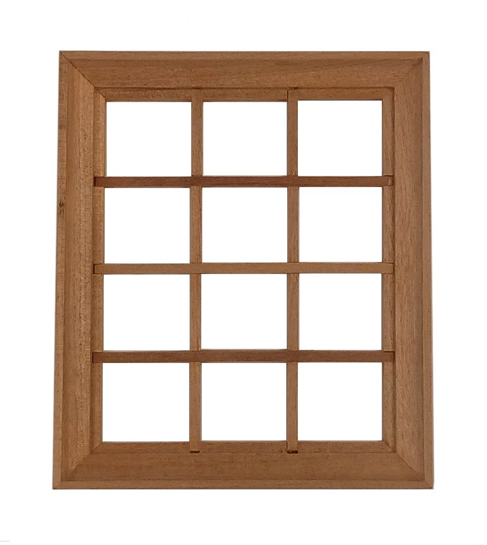 Small Wooden Window for 12th Scale Dolls House