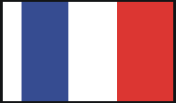France Cotton Naval Tricolour Flag - 125mm