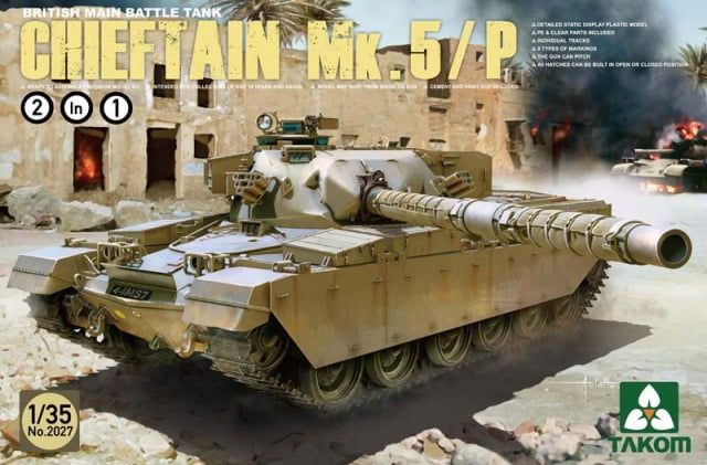Takom 1/35 Scale British Chieftain Mk.5 5P Main Battle Tank Model Kit