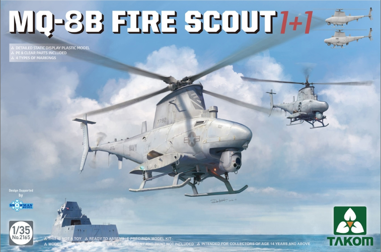 Takom 1/35 Scale MQ-8B Fire Scout 1+1 Model Kit